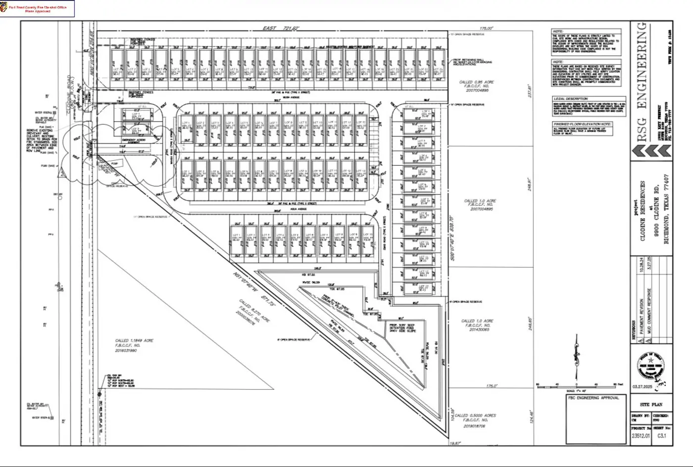 9917 FM 1464 Clodine Rd, site plan